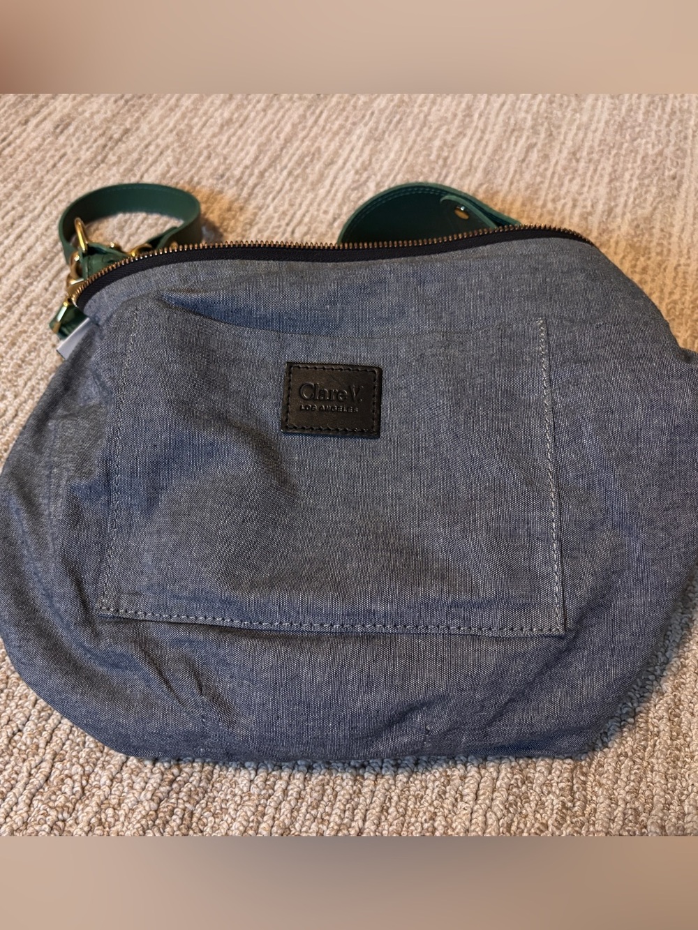 Moyen Messenger Shoulder Bag in Green - Picture 7 of 8